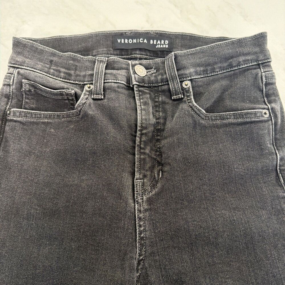 Veronica Beard Carly High Rise Kick Flare Jeans Salt & Pepper 26 70s Retro Urban - Picture 2 of 5